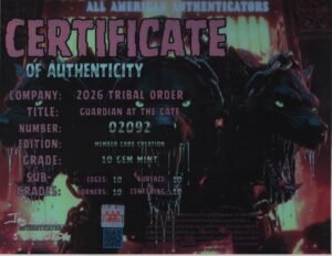 Guardian At The Gate — certificate of authenticity