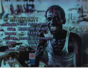 Nigerian Prince — certificate of authenticity