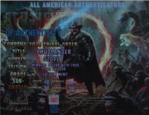 Chudlander — certificate of authenticity