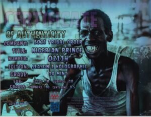Nigerian Prince — certificate of authenticity