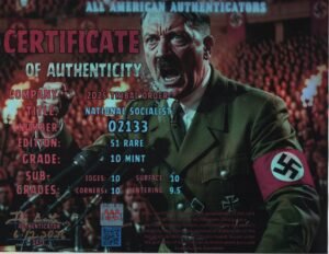 National Socialist — certificate of authenticity