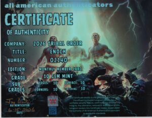 Enoch — certificate of authenticity