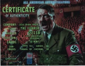 The Führer — certificate of authenticity
