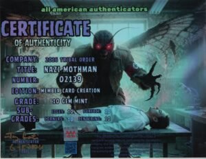 Nazi Mothman — certificate of authenticity