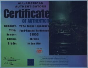 Feyd Rautha Harkonnen — certificate of authenticity