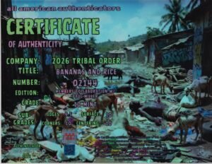 Bananas And Rice — certificate of authenticity