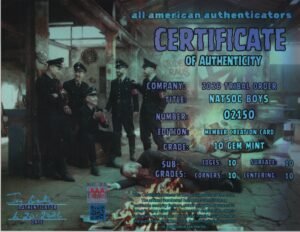 NatSoc Boys — certificate of authenticity
