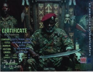 Haitian Warlord — certificate of authenticity