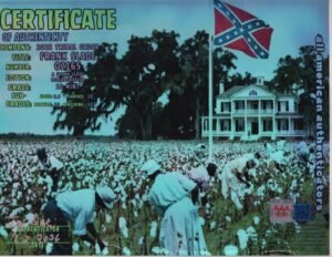 Frank Slade — certificate of authenticity