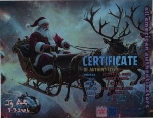 Based Santa — certificate of authenticity