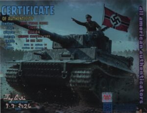 Tiger 1 — certificate of authenticity
