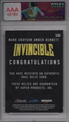 Dual Relic #506 Mark Grayson / Amber Bennett — back of slab